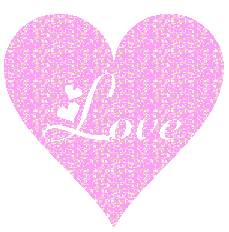 Gif animé coeur rose love